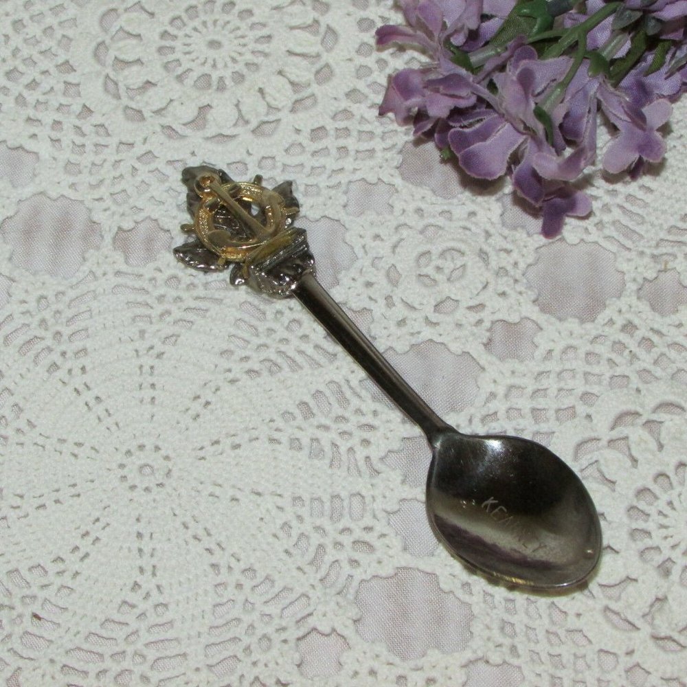 Kearney Vintage Silver Plate Collector Soonq Canada Maple Leaf Ship's Anchor